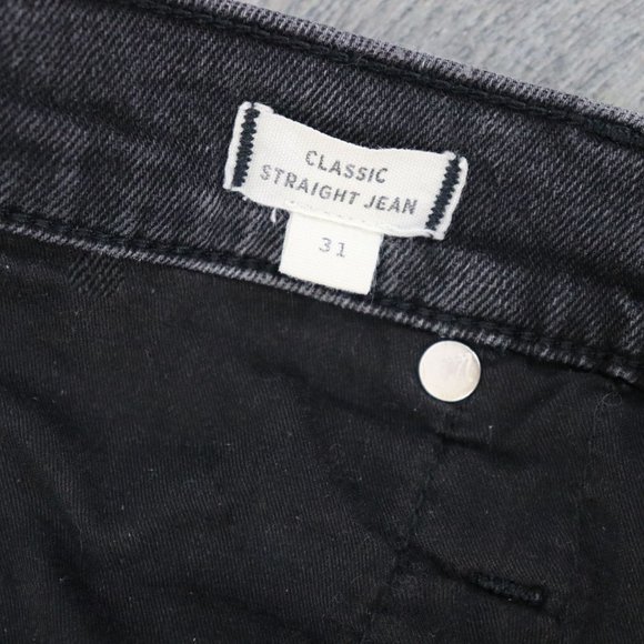 MADEWELL Classic Straight High Rise Denim Jean : Black 31 W Sz 10 - 12 - Picture 8 of 14